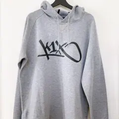 K1X スウェットロゴパーカー　グレー　大きいサイズ