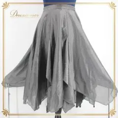 【美品 日本製社交ダンス衣装】スカート レッスンウェア 練習着 Mサイズ グレー