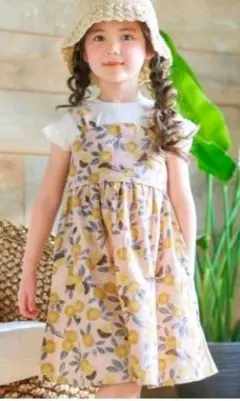 アプレ レ クール バックリボンドッキングワンピース 140cm