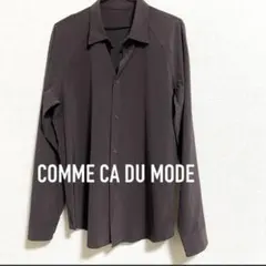 メンズ コムサデモード 茶 シャツ 長袖 L トップス ブラウン シンプル