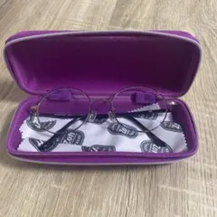 Zoff ラウンドフレーム メガネ ケース付き