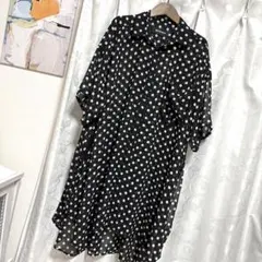 希少✨ ブラックコムデギャルソン 半袖 シャツ ブラウス ドット柄