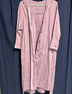 ノーリーズ　ストライプシャツワンピース