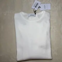 新品　タグ付　グランサッソ　コットンニット　ホワイト　46 Mのサムネイル