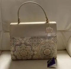 未使用　正絹ハンドバッグ♡和装バッグ♡西陣♡友禅♡訪問着♡正絹帯♡シルク♡絹