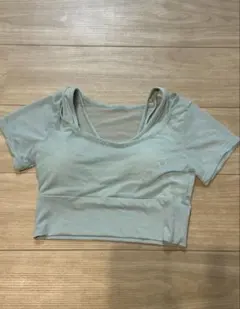 Mサイズ クロップドヨガトップ パステルグリーン