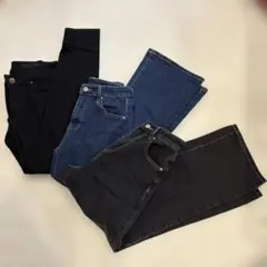 デニム 3点 まとめ売り　スキニー　ワイド　ブーツカット　春夏
