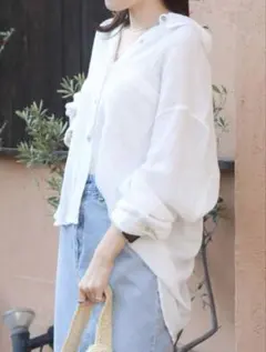 ungrid アングリット　　楊柳ビッグルーズシャツ