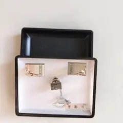 シルバー ネクタイピン カフスボタン セット