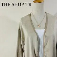 ザショップティーケー スウェード調 比翼仕立て ノーカラー ロングコート