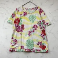 美品✨近年 大きいサイズ レオナール カットソー 42 花柄 トリム