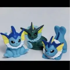 【まとめ売り】 シャワーズ ３匹 ポケモン ソフビ 指人形