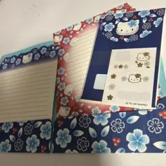 使いかけ！ハローキティ メモ用紙セット シール付き　和柄　平成レトロ　当時物