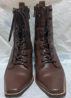 EVOL×Yukko コラボ本革レースアップブーツ　Mサイズ