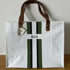 【新品未使用】Harrods トートバッグ ストライプデザイン