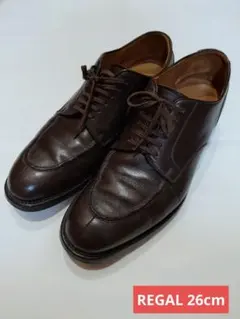超美品】REGAL リーガル レザー ラバーソール Uチップ26.5 ブラック