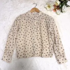 アースミュージックアンドエコロジー 小花柄レースブラウス F シャツ　おしゃれ