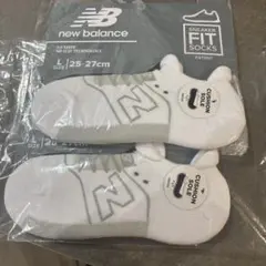 【新品】new balance スニーカー フィットソックス L 白２個セット