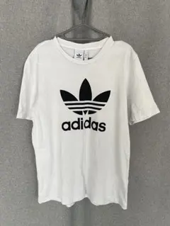 adidas ロゴT 白 2XL オーバーサイズ 半袖 ビッグシルエット