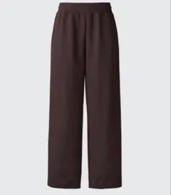UNIQLO:Cスウェットワイドパンツ ダークブラウン Sサイズ