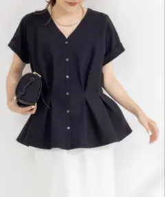 NOBLE ヘビーキュプラオフタートルカラーブラウス トップス anuans