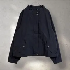 990 MELROSE CLAIRE スタンドカラーブルゾン 黒 ゆったりのサムネイル