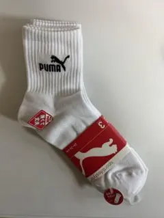 PUMA プーマ ソックス 3組 24-26cm 靴下 白 ホワイト スポーツ