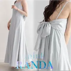 新品未使用　RANDA カップインバックリボンキャミワンピース　ブルー　M