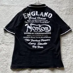 Norton ノートン ポロシャツ 半袖 刺繍 Lサイズ　バックプリントのサムネイル