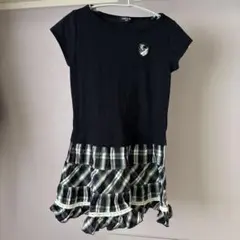 コムサイズム　キッズ　チェックワンピース　シック