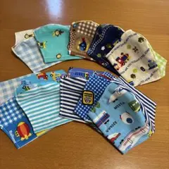 ハンドメイド　マスク　立体マスク　１０枚セット　男の子　乗り物　新幹線　子供用
