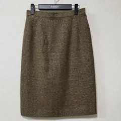 【新品タグ付き】Figa ツィード ウール混 タイト スカート 大きいサイズ