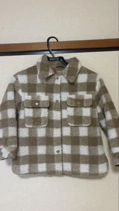 ZARA ボアチェックジャケット サイズ7 122cm