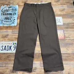 Dickies 874 ワークパンツ W35相当 ダークブラウン 焦茶 古着のサムネイル