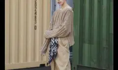 juemi ジュエミ ケーブル ショート丈 ニット アシンメトリー