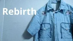 激レア!Rebirth リバース シャツ 刺繍 きのこ デニム シャンブレーのサムネイル