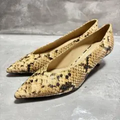 【極美品】FABIO RUSCONI パイソン ポインテッドトゥ 24cmのサムネイル
