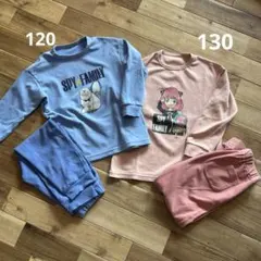 【USED】2枚セットSPY×FAMILYパジャマUNIQLO120＆130