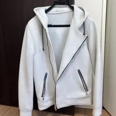 フルジップ フード付き パーカー ライトグレー