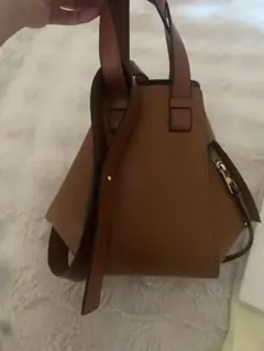正規ロエベ ハンモック タン スモール&ロゴショルダー&ロゴチャーム 