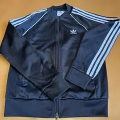 adidas 3本ライン 黒 トラックジャケットM
