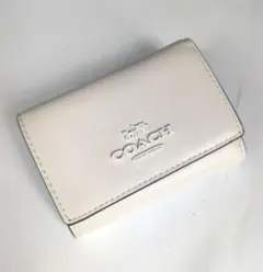COACH 三つ折り財布 新品未使用　CP280　レザー　オフホワイトのサムネイル