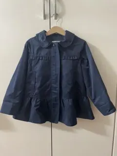 CHOPIN フリル付きネイビーコート 120