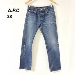 【名作】A.P.C. ニュースタンダード 28インチ マカオ製 07年製 縦落ちのサムネイル