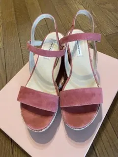 FABIO RUSCONI ピンク スエード サンダル