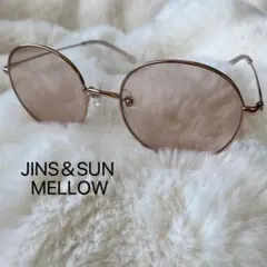 JINS ジンズ 度なし カラー サングラス ラウンド ピンク メタル