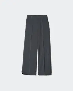 UNIQLO 感動ワイドパンツグレーS 丈長め