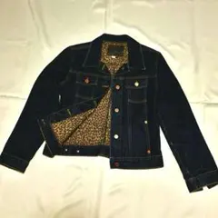 GUESS ゲス Gジャン レオパード 濃紺 デニムジャケット Y2K