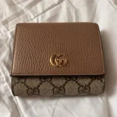 GUCCI 二つ折り財布/GGマーモント/スプリーム