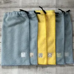おりこうタオル おりこうエプロン ゴム紐タイプ(パンダ) 一重 6枚セット